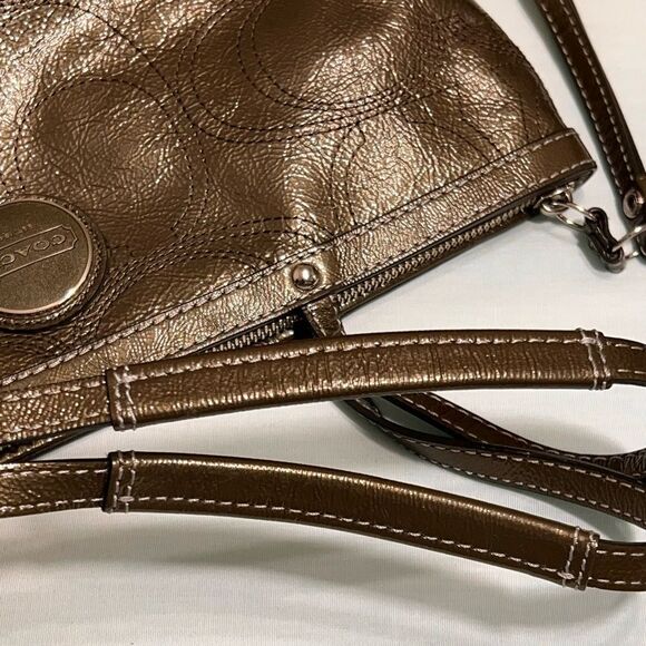 Coach Green Patent Leather Shoulder Bag - Picture 10 of 14